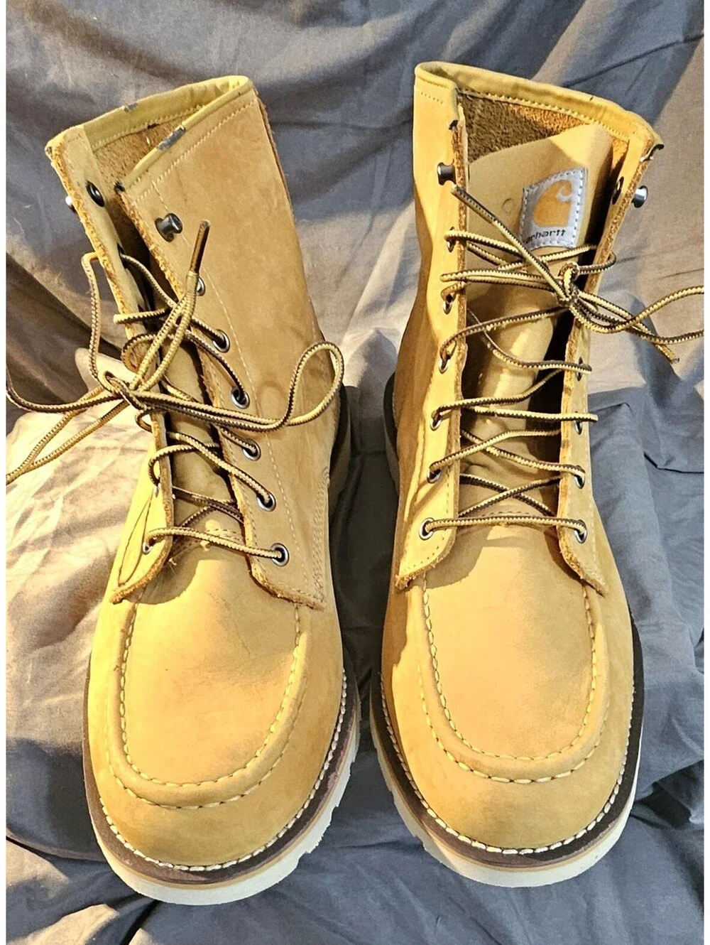 Mens Classic CARHARTT 6-Inch Moc Toe Wedge BOOTS SIZE 14 NEW